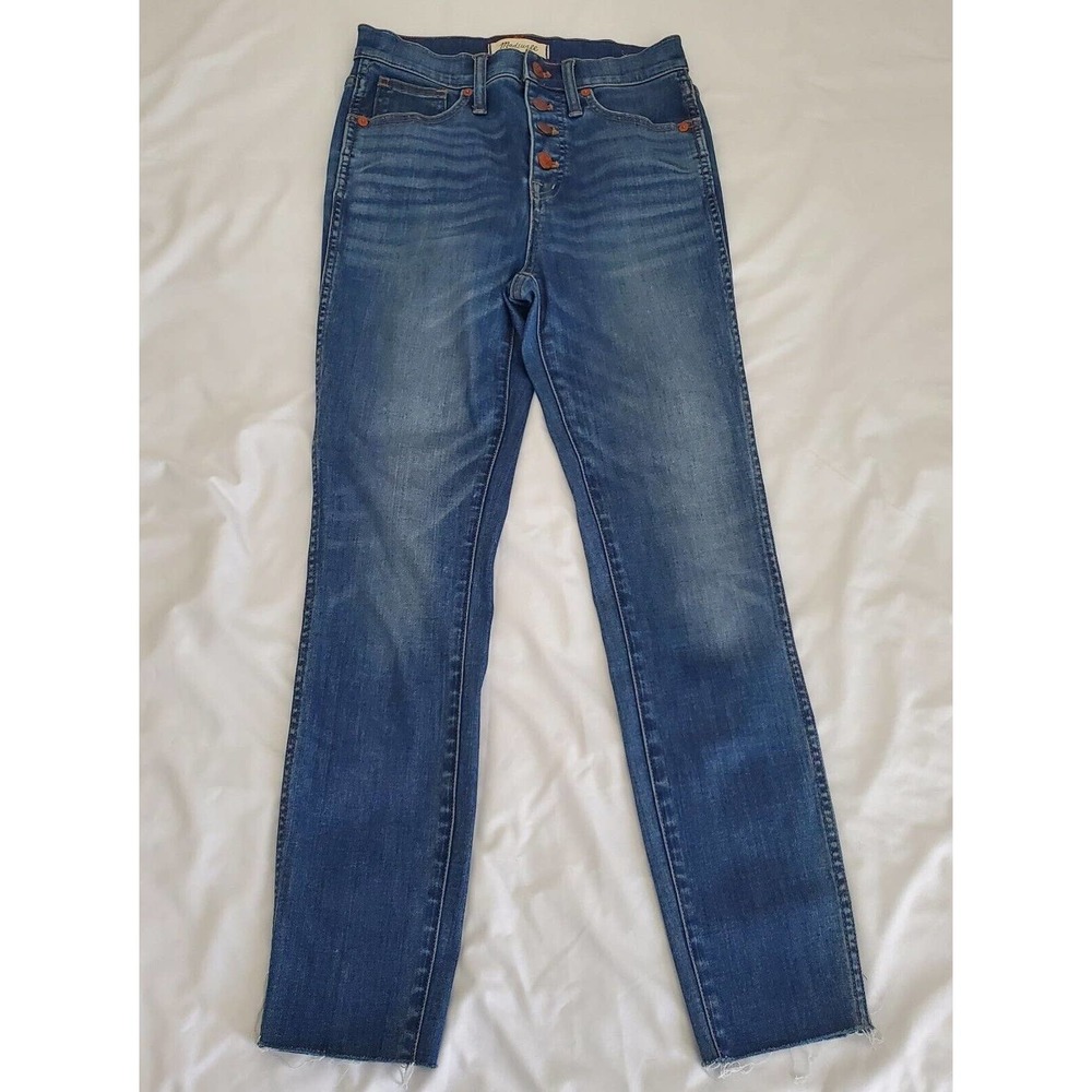 Madewell Women's 10” High Rise Skinny Crop Light Wash Denim Jeans Size 25